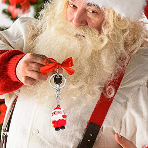 4 יחידות דקורטיבי מפתח תליון חג המולד מחזיק מפתחות תליית תליון מפתח דקור עבור מפתח קישוטי חג המולד