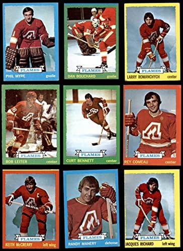 1973-74 Topps Calgary להבות ליד צוות סט קלגרי להבות GD+ להבות