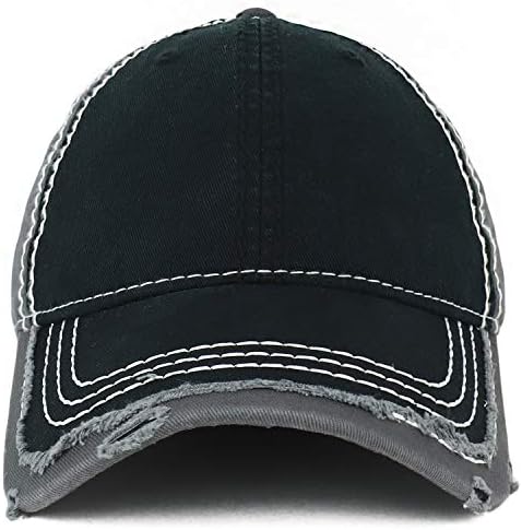 כובע כותנה במצוקה עם תפרים כבדים