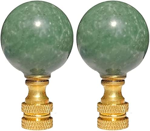 2 יחידות מנורת עיטורים 1-3/4 אינץ טבעי קשה עץ כדור בצורת מנורת צל עיטורים קישוט אבזרים
