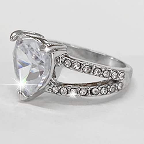 2023 חדש חדש משובץ טבעת יהלום בצורת לב אופנתית טבעת אירופה ונשים טבעת עגיל קלאסית טבעת טבעת יוקרה