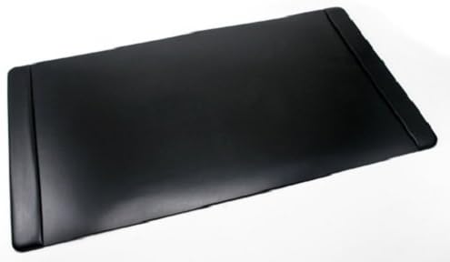 כרית שולחן דמוית עור אדוונטוס עם לוחות צד, 36 x 20 אינץ ', שחור