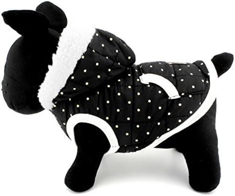 ז'קט חתול כלב קטן של רנפי פליס מרופד קפוצ'ון מעיל כלב חורפי לחתולי גורים תלבושות חיית מחמד בגדים יורקי נקודות
