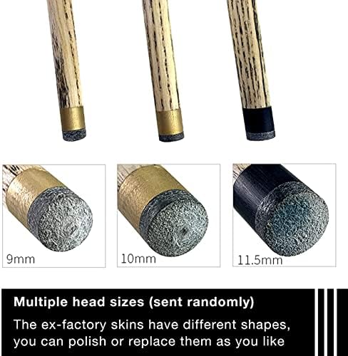 בריכת Haieshop Cue Coom Stick 2 חלקים 57 אינץ 'מקלות בריכה מקצועיים במקלות מגיעה עם מאריך 3 סוגים של ראשי