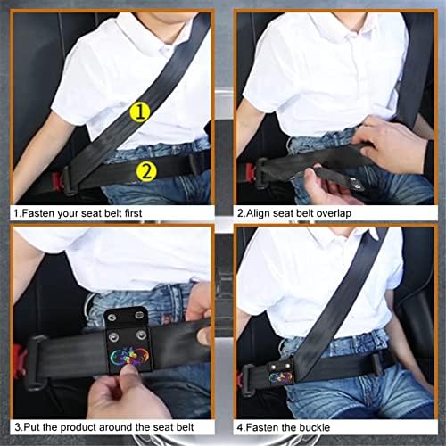 רפידות חגורת בטיחות של Coeqine מכונית לילדים, מגן רצועת בטיחות רכב מתכוונן כרית תמיכה בכרית, מכסה מגן רצועת