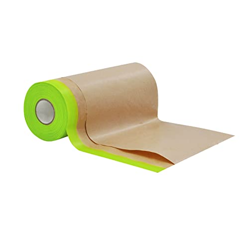 צבע יודהגן מיסוך נייר נייר-קלטת 12 אינץ 'x 50 רגל ונייר נייר, נייר מיסוך לצביעת מכוניות, הגנה על רצפה,