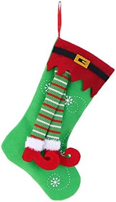 גרבי חג המולד גרביים גדולות מוצרי חג מולד קלאסיים גרבי חג המולד רגליים קישוטי עץ חג המולד קישוט
