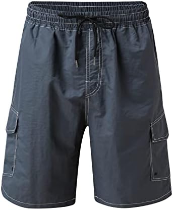 מכנסיים קצרים של ג'ינפה ספורט מכנסי אימונים בקיץ מכנסיים עם כיסים, מכנסיים קצרים נושמים של גברים אלסטיים נושמים