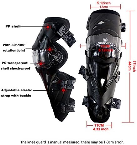 שומרי ברכיים של Scoyco Racing, PP PE הימנעות מתנגשות קשה הניתן להתרסקות סיבוב עבור MOTO/ATV/BMX K12