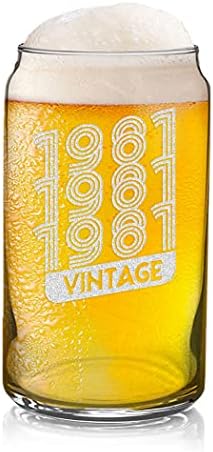 וראקו 1981 1981 1981 בציר בירה יכול זכוכית ליטר 40 יום הולדת מתנה בשבילו שלה ארבעים ונהדר