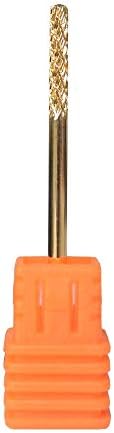 1 יח ' 8 פלדה קוטר זהב מצופה נייל מקדח טחינת ראש כלי עבור נייל אמנות תרגיל מכונה