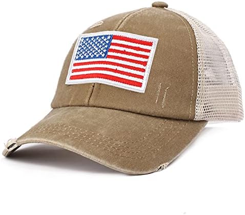 יוניסקס פטריוטי בייסבול כובע אופנתי סנאפבק נהג משאית כובע מתכוונן אמריקאי דגל רשת חזרה שמש כובע עבור