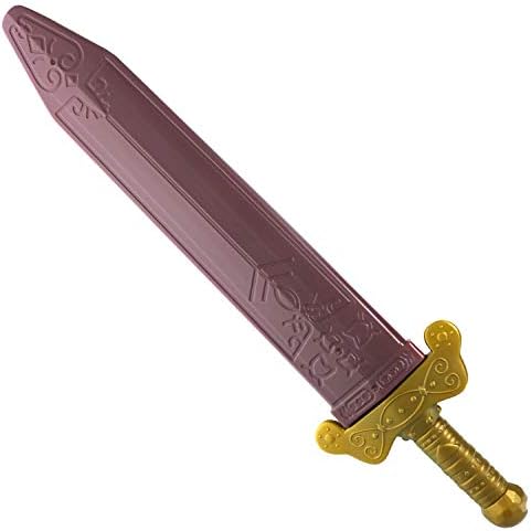 מתנה אקספרס 19 פלסטיק צעצוע רומי חרב עם נדן עבור להעמיד פנים לשחק, אביר תלבושות אבזר, רומי לוחם תלבושות