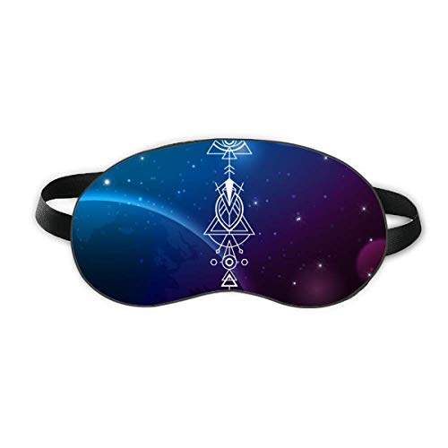Starry Sky Geometry Alien Totem מגן עיניים שינה