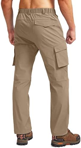 מכנסי מטען לטיולי פודולה מכנסי עבודה למכנסי עבודה לגברים UPF50+ עם כיסי רוכסן