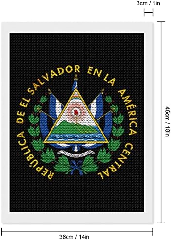 מעיל של זרועות של אל סלבדור מותאם אישית יהלומי ציור ערכות צבע אמנות תמונה על ידי מספרים עבור