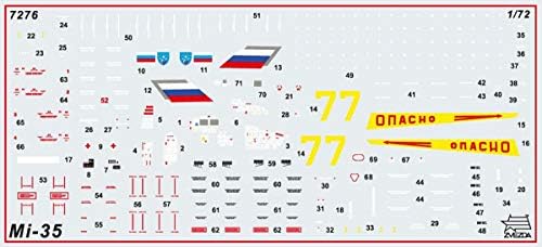 זבזדה 7276-מסוק תקיפה רוסי מי - 35 מ 'ערכת דגם פלסטיק אחורית בקנה מידה 1/72 אורך 11,5 / 29 ס