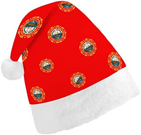 חדש המפשייר דגל מצחיק חג המולד כובע סנטה קלאוס כובעי קצר קטיפה עם לבן חפתים עבור חג המולד חג