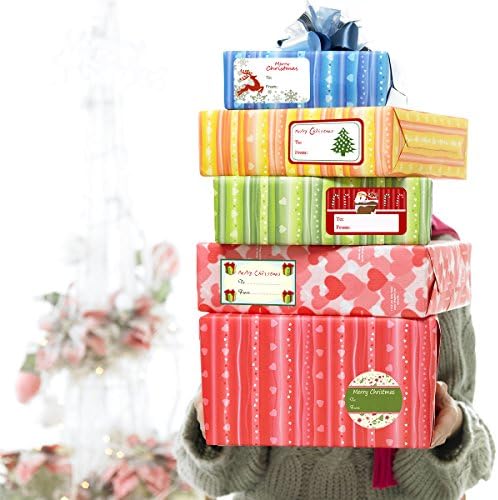 לואום 144 יחידות חג המולד עצמי דבק מתנת תג מדבקות 24 מגוון עיצובים סנטה איש שלג חג המולד עץ צבי חג המולד