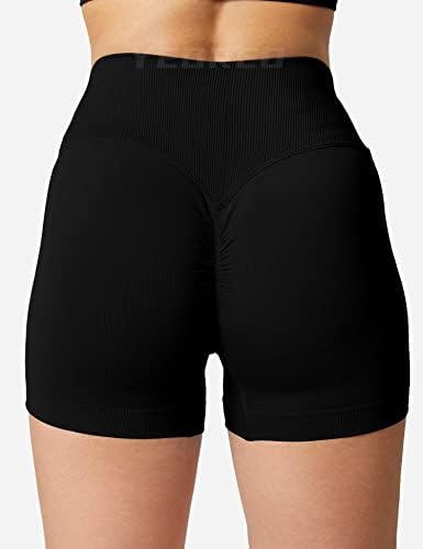 נשים ללא תפרים מכנסיים אימון מכנסיים קצרים גבוה מותן שלל הרמת כושר יוגה מכנסיים קצרים