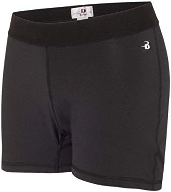 Badger Sport פרו-דחיסה מכנסי כדורעף קצרים לחות נתיחה מתאימה לבנות 2.5 ונשים 3