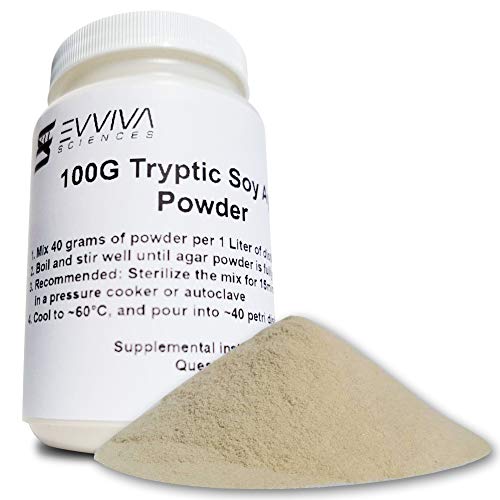 אבקת אגר סויה טריפטית 100 גרם - מדעי אוויבה-הכינו 100 עד 125 מנות אגר פטרי-מצוין למיקרוביולוגיה-נהדר