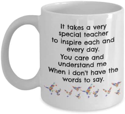 אוטיזם מורה הערכה מתנה / מורה מתנות לחינוך מיוחד / קפה כוס לאוטיזם מורים,תעודת בגרות, אוט /
