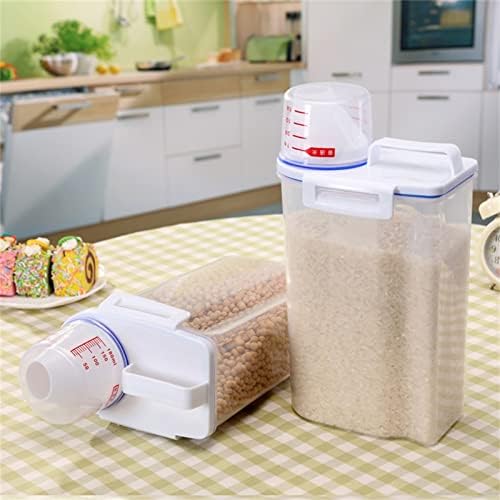 פלסטיק דגנים מתקן אחסון תיבת מטבח מזון תבואה אורז מיכל אורז 2 קילוגרם