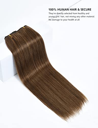 יאמל רמי קליפ שיער הרחבות אמיתי שיער טבעי 7 יחידות 16 קליפים 20 אינץ אמיתי שיער הרחבות שיער טבעי