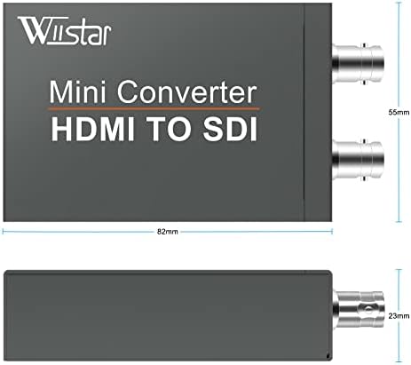 Wiistar HDMI לממיר SDI קלט HDMI ל- SDI 2 פלט תמיכה ב- SD/HD/3G-SDI 1080p HDMI ל- SDI למצלמה HDTV