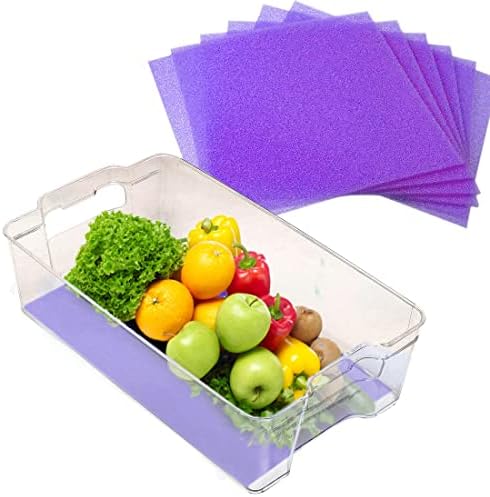 Dualplex® Fruit & Veggie Life Liner Liner למגירות מקרר מקרר, 12x15 אינץ ' - מרחיב את חיי התוצרת שלך ומונע
