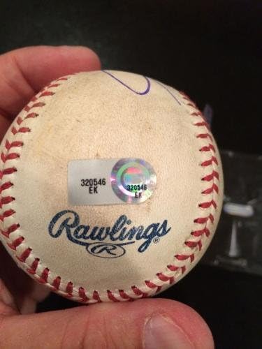 משחק נדיר השתמש ב- 10/3/12 ג'וש המילטון חתום על JSA MLB לוגו -נדיר קרא את המאמר - משחק חתימה MLB משומש