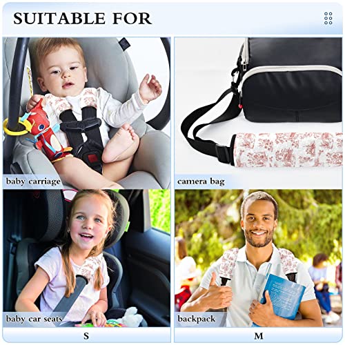 Chinoiserie בסגנון בד רכב מכונית רצועת מושב לילדים לתינוק 2 יח 'רצועות מושב רכב כרית כרית כתף