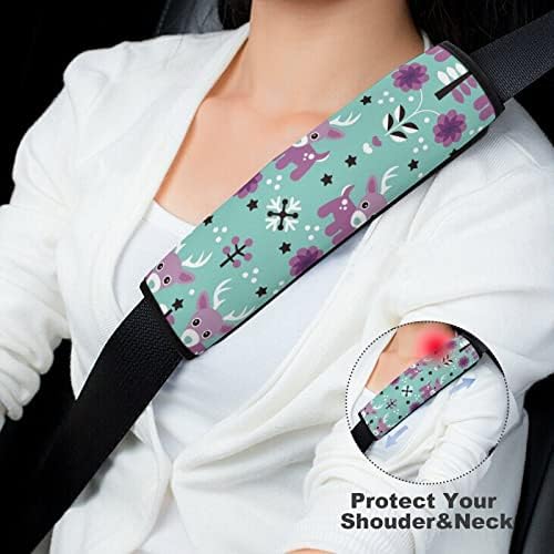 איילים דפוס תינוקות חגורת בטיחות כרית כרית כרית כרית חתיכה אחת המתאימה לתיק כתף לחגורת בטיחות ברכב