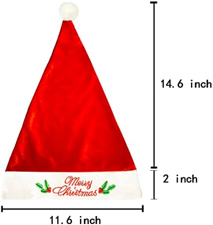 2 יחידות רקום כובעי סנטה למבוגרים חג המולד סנטה כובע עבור חג המולד לשנה חדשה ספקי צד