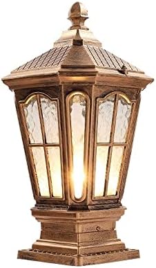 TQXDD וינטג 'אירופאי פנס זכוכית חיצוני פוסט פוסט אור, מנורת עמוד ויקטוריה רטרו וינטג' גדר דלת