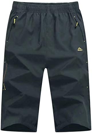 ביילקלסן 3/4 מכנסי הליכה של Biylaclesen ביצועים חיצוניים מפעילים מכנסיים קצרים של ג'וג'ר קמפינג קמפינג קמפינג