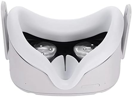 כיסויי פנים של VR סיליקון תואמים ל- Oculus Quest 2, רפידות פנים VR דקות בהירות, אביזרי רפידות פנים לאנטי-חלופיות