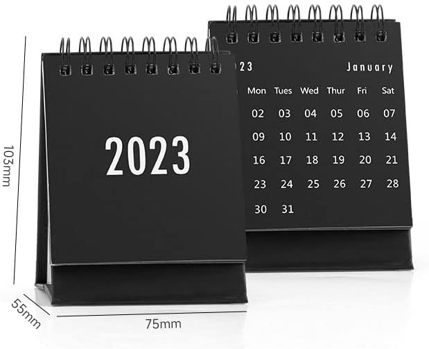 לוח השנה השולחן הקטן של Aiffort 2023 שנה חדשה לוח השנה המיני היצירתי שולחן היצירתי רב-פונקציונלי לוח זמנים