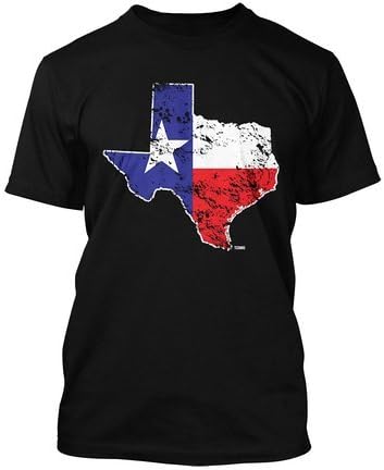 מפת דגל מדינת טקסס - חולצת טריקו לגברים בארהב