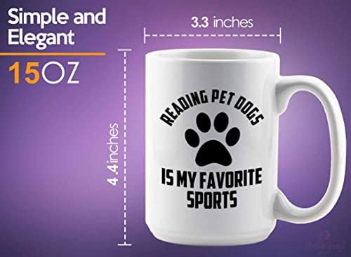 אילוף כלבים ספל קפה 15oz לבן - קריאת כלבי חיות מחמד - מאמן כלבים מחיות מחמד בעלים כלבים הליכון כלב הצלת