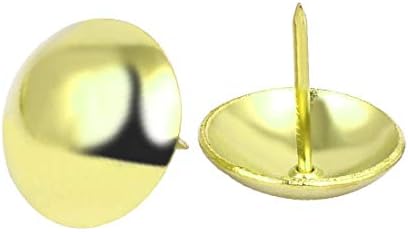 שיפוץ ראש עגול של X-Deree שיפוץ טון ציפורניים גוון זהב 25 ממ דיא 50 יחידות לעיצוב הבית (שיפוץ ראש עגול