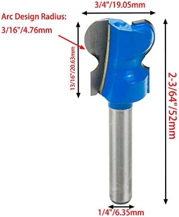 משיכת סיביות אצבע Rannb משיכה 3/4 חיתוך דיא 1/4 שנת נתב דיא סיבית קצה טחינה חותך