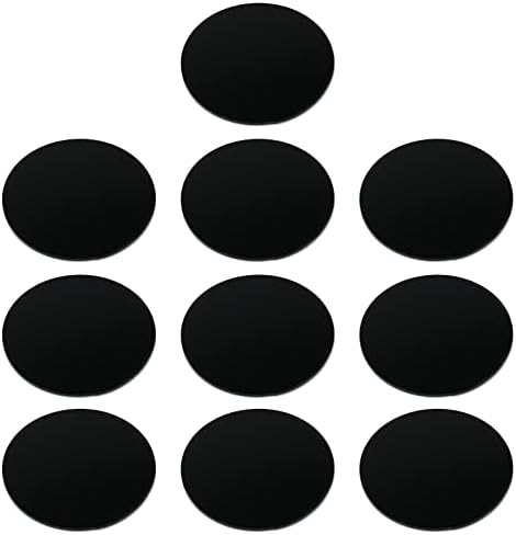 Mewutal 10 pcs בסיסים מיניאטוריים שחורים DIA 60 ממ/2.36 אינץ
