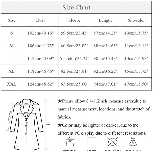 מעילי חורף יוטנריים לנשים שרוול ארוך דש טרנדי חולצות קדמיות פתוחות קרדיגן אלגנטית מזדמנת בתוספת