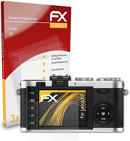 מגן מסך Atfolix התואם לסרט הגנת המסך של Leica X2, סרט מגן FX אנטי-רפלקטיבי וסופג הלם