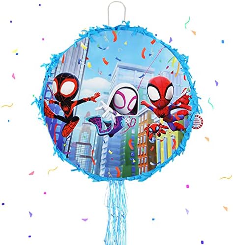 ציוד למסיבות עכביש פינאטה, גיבור עכביש וחבריו המדהימים קישוטים ליום הולדת לילדים בנים, מתנה למתרחשים