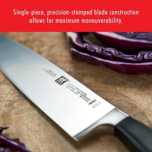 סכין שף בגורמה בגודל 8 אינץ ', סכין מטבח, שחור, נירוסטה