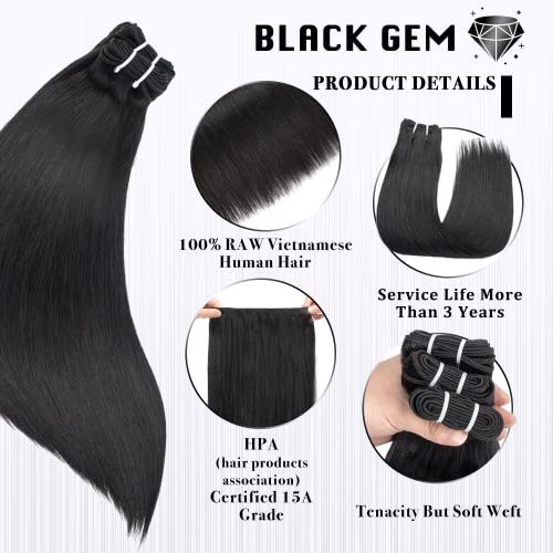 שחור פנינה גלם ישר חבילות שיער טבעי 16 18 20 סנטימטרים לשמור יושר תמיד סבך-משלוח לא מעובד גלם וייטנאמי