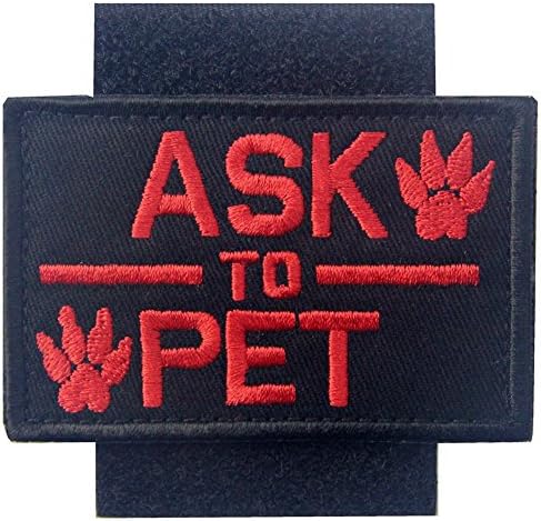 כלב שירות מבקש לחתוך את PET טקטי טקטי מורל וו טלאי לולאה - לבן